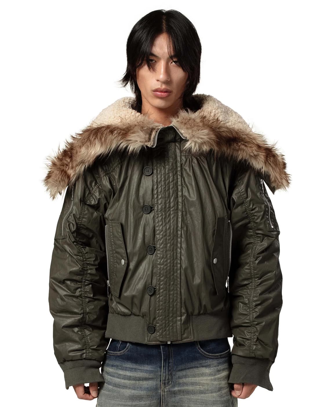 racer GREEN WAXED AVIATOR BOMBER 상품이미지8