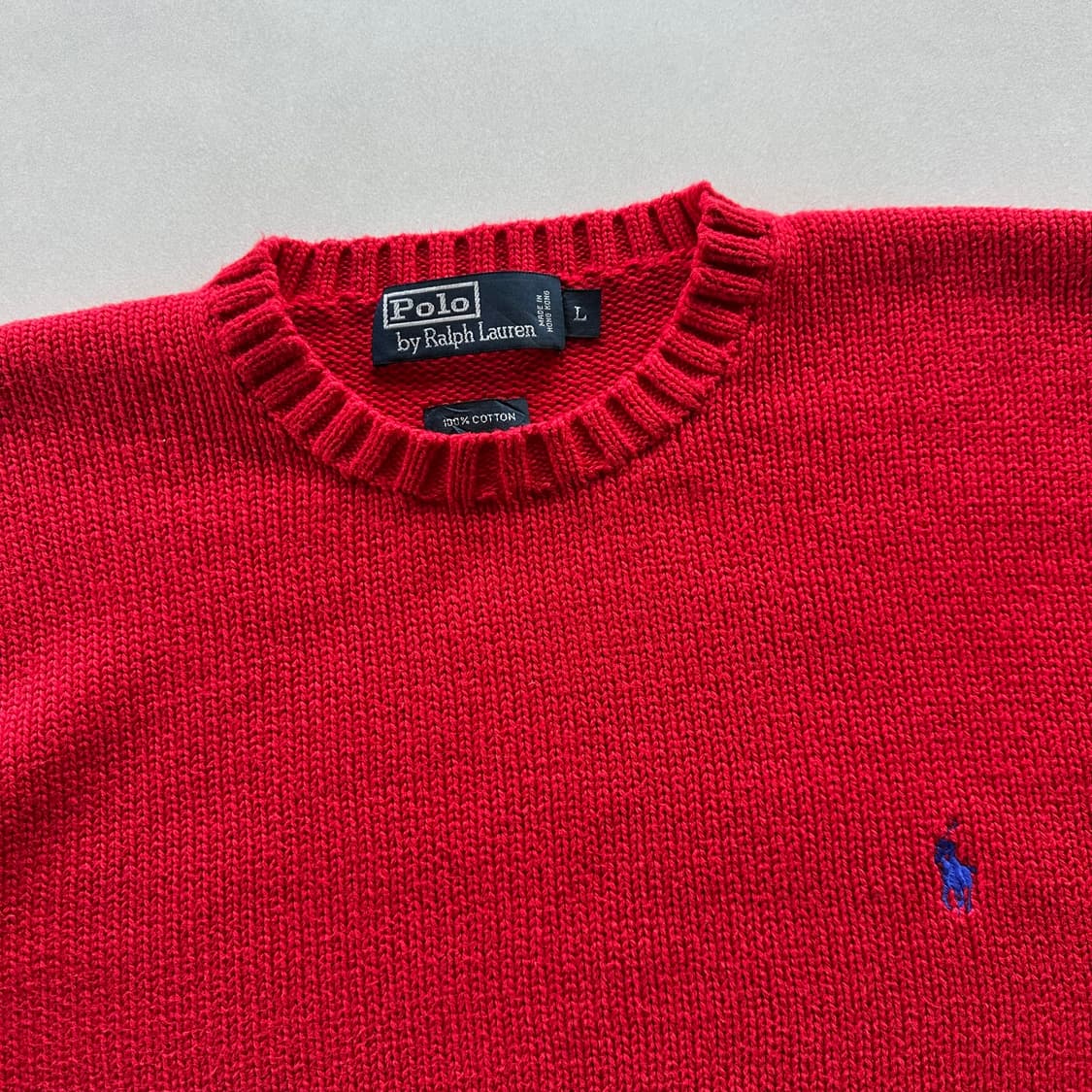 [L]폴로 랄프로렌 라운드넥 코튼 니트 스웨터 상품이미지6