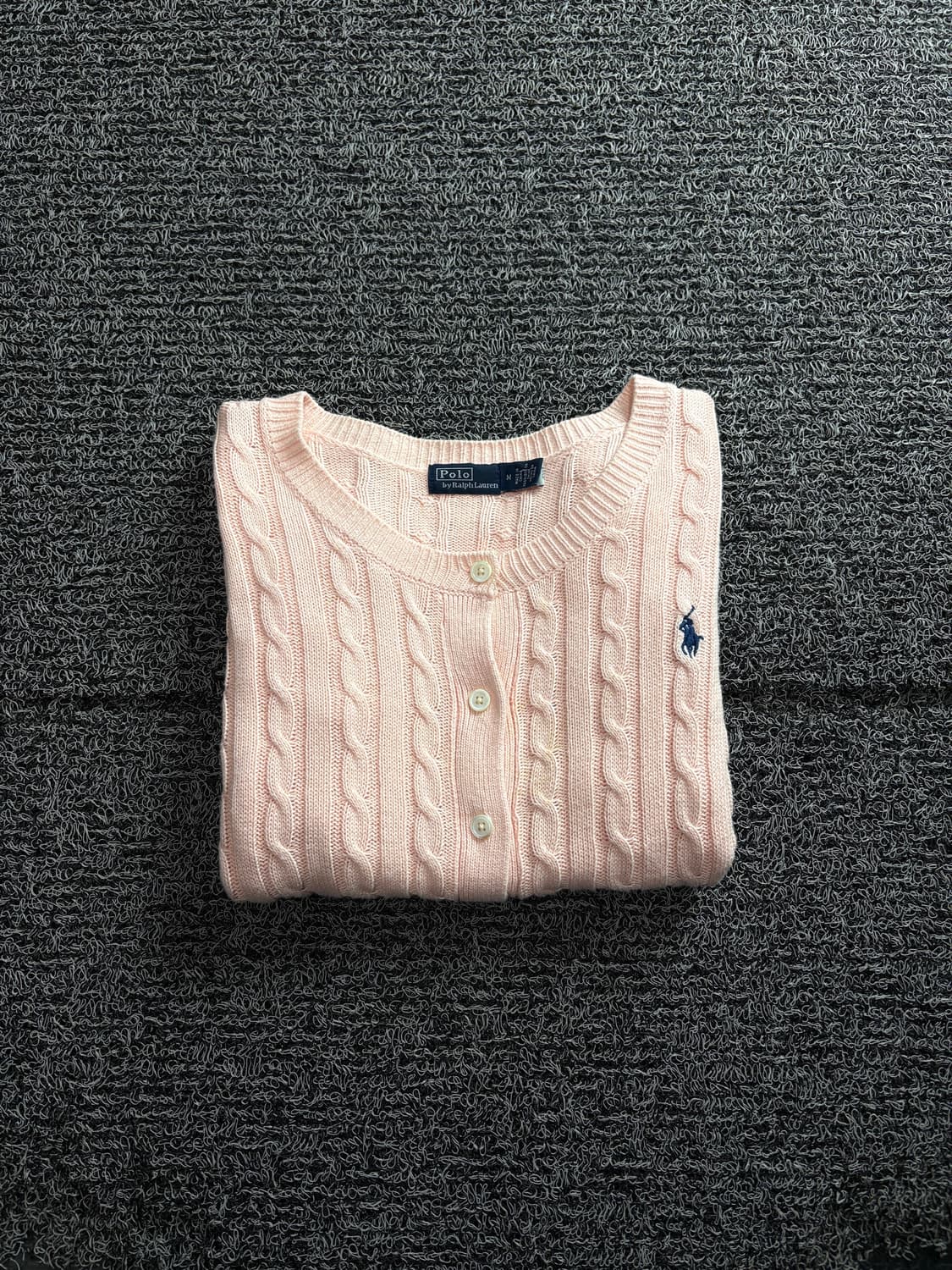 폴로 랄프로렌 우먼스 케이블 니트 반팔 가디건 3882 상품이미지1