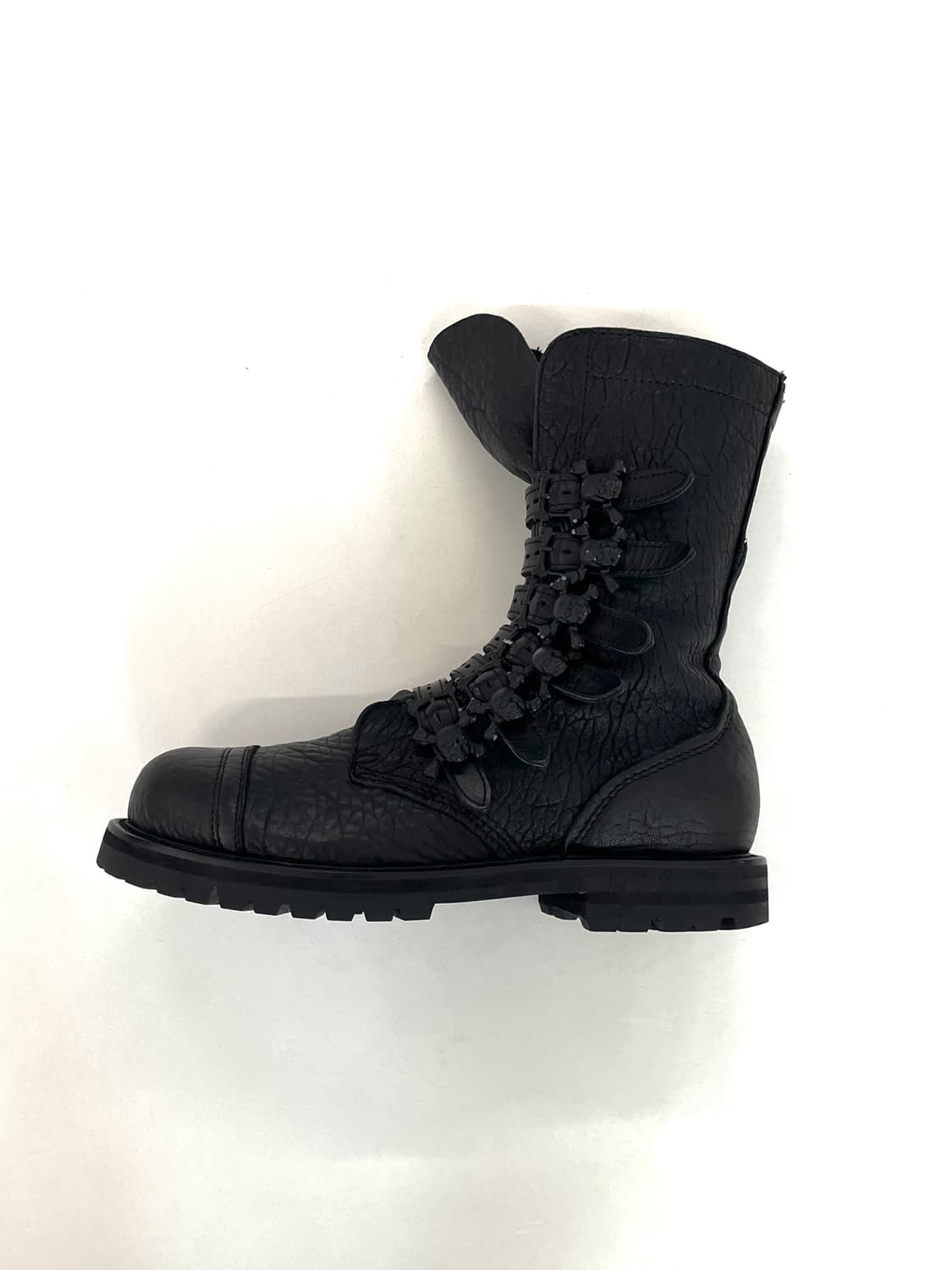 버나드 윌헴 2011 아카이브 스컬 레더 부츠 상품이미지3