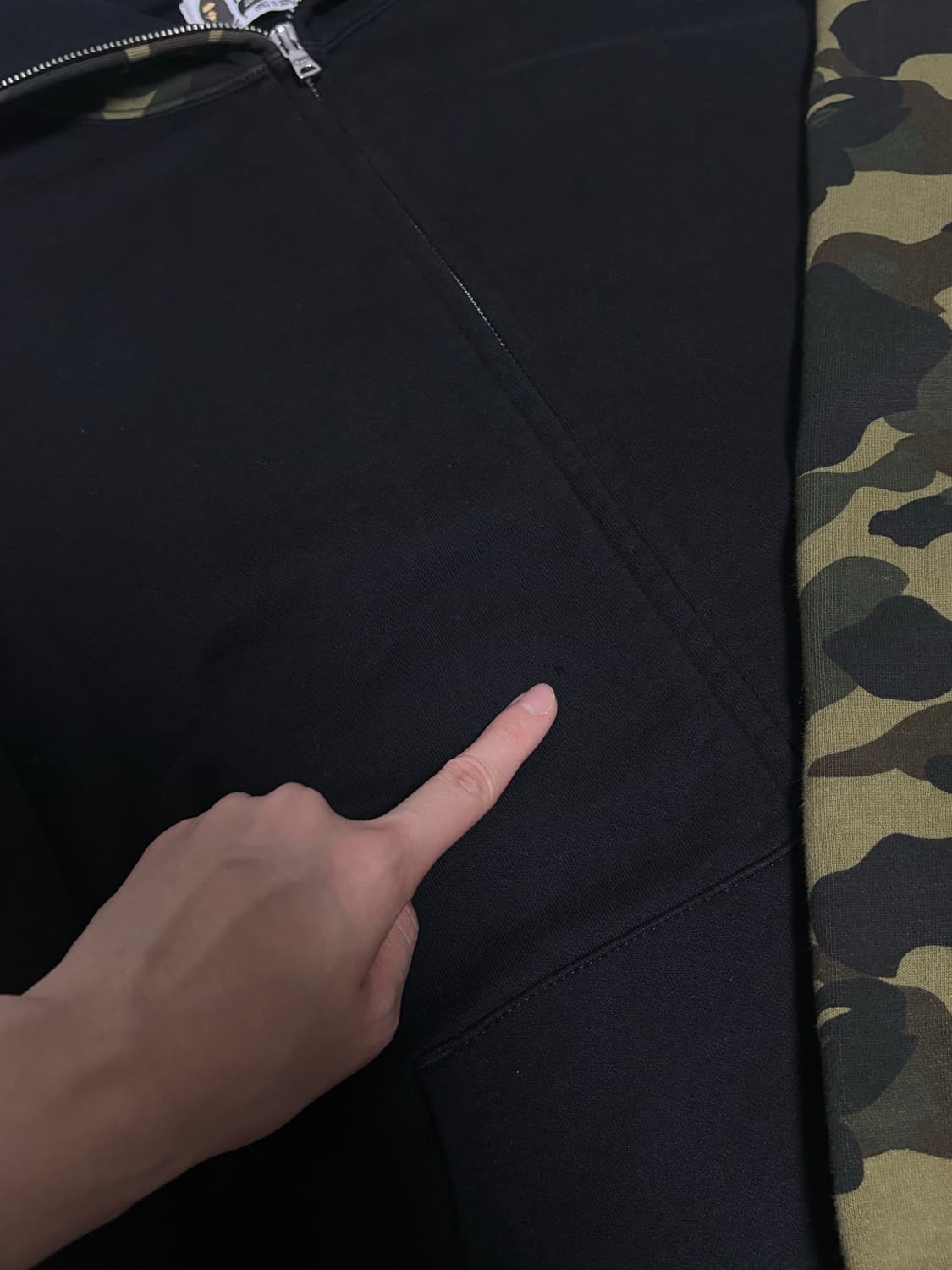 [정품] 베이프 샤크 녹계 후드집업 XL 상품이미지6