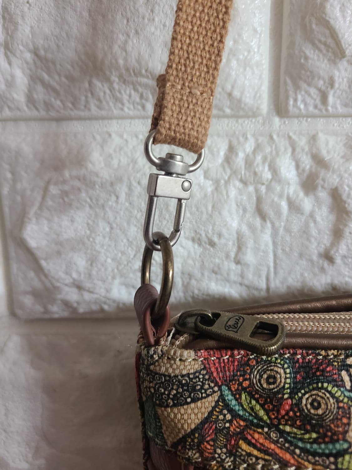 삭루츠 프린트 패턴 프린지 크로스백 상품이미지3