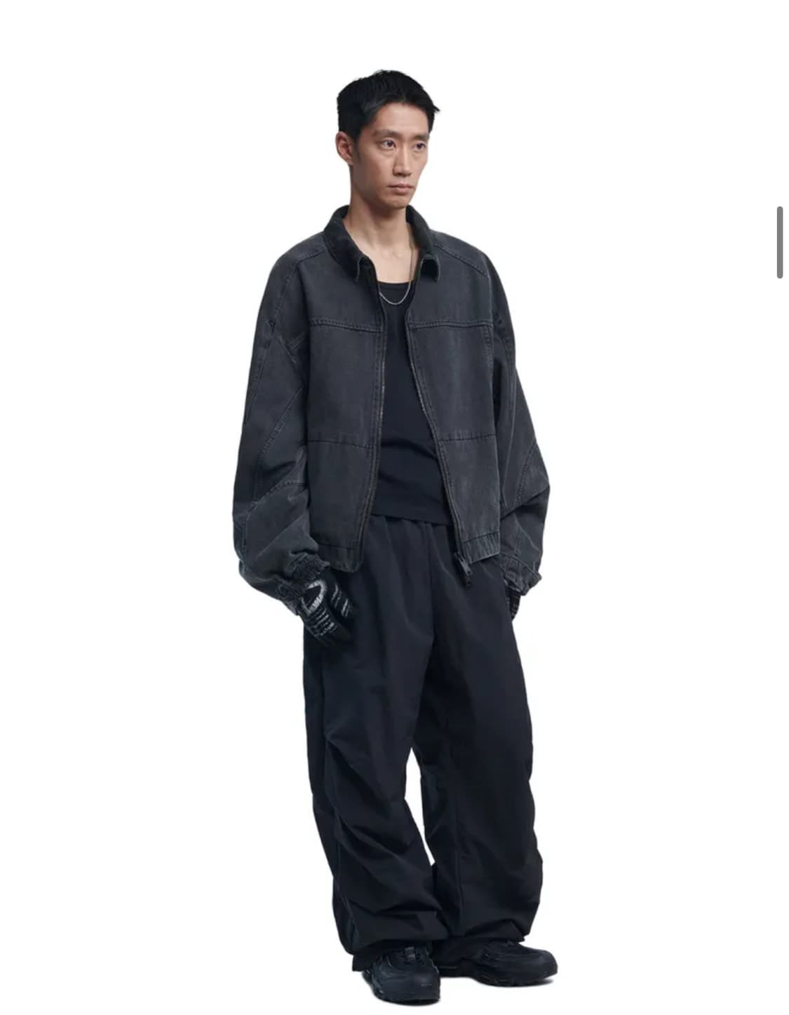 노매뉴얼 D.W DENIM JACKET - WASHED BLACK 상품이미지3