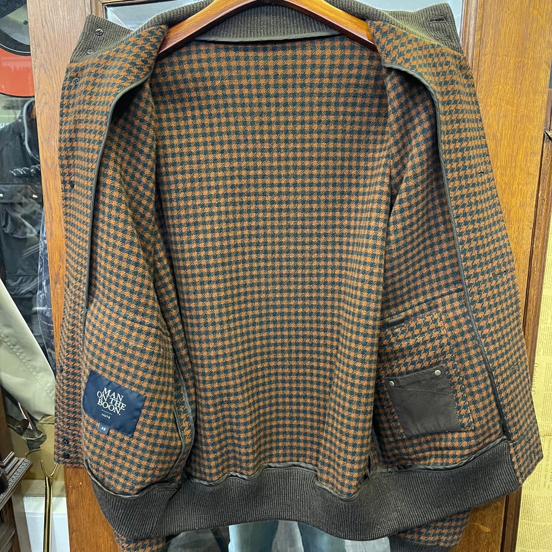 맨온더분 체크 블루종 상품이미지6