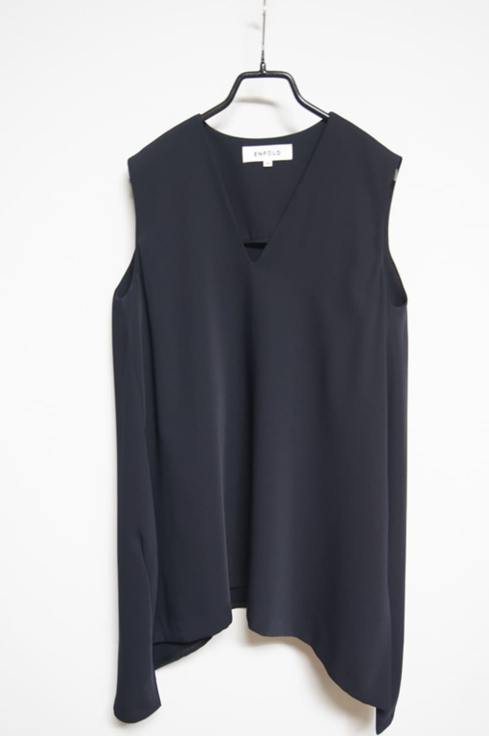 ENFÖLD 딥네이비 레이어드 블라우스 상품이미지1