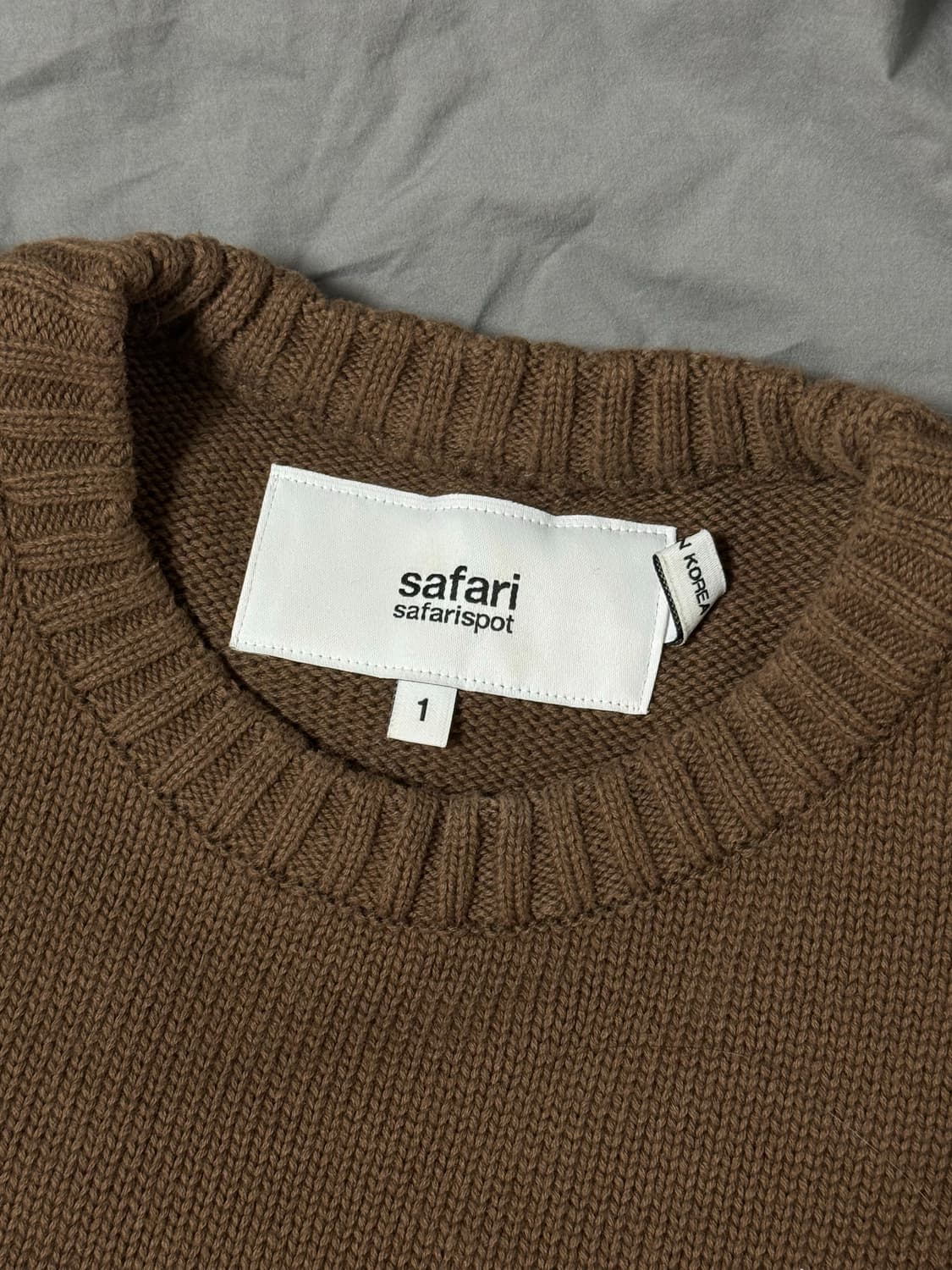 사파리스팟 1/2 베이직 사파리 니트 브라운 상품이미지4