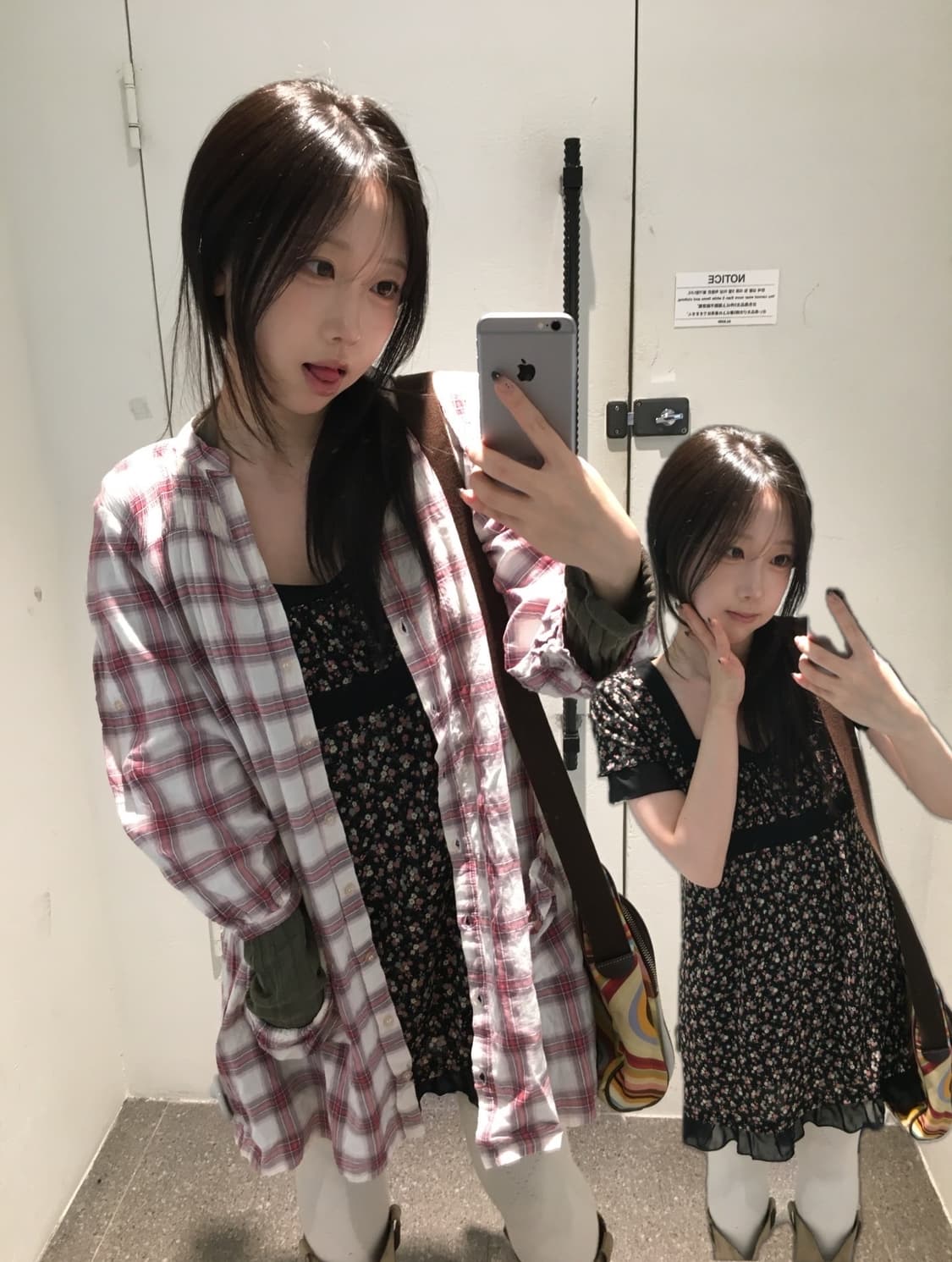 빈티지 플라워 체크 정원 코디세트  상품이미지2