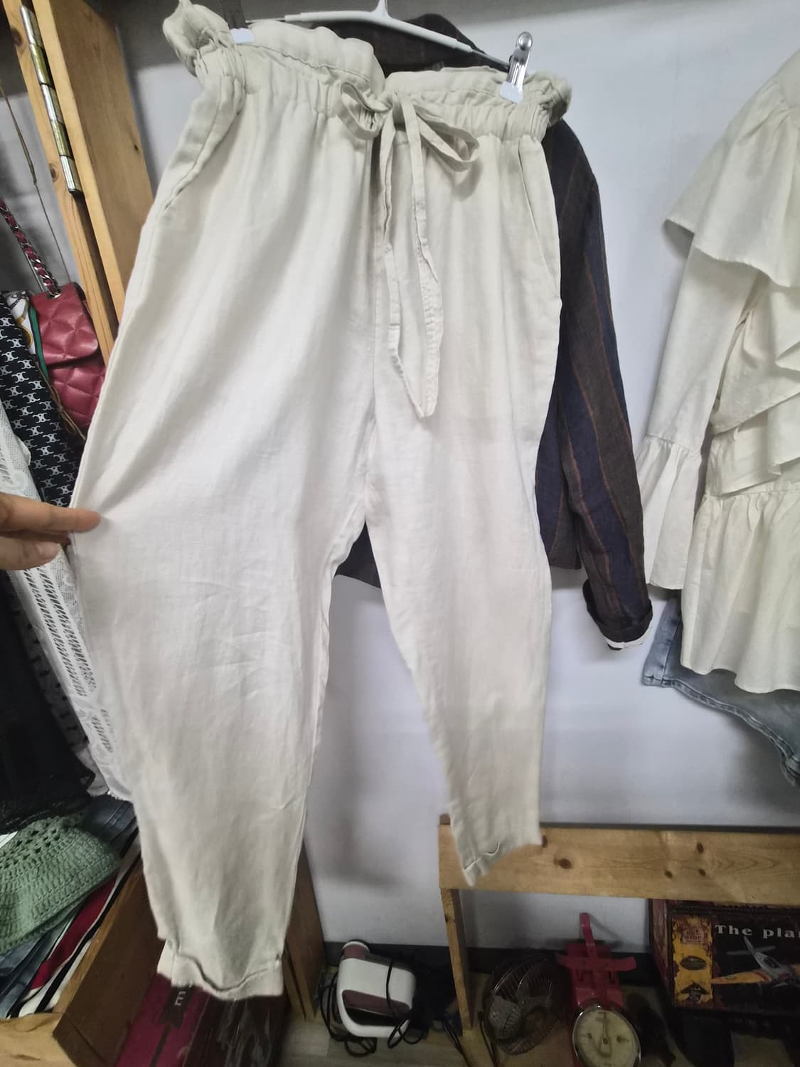 편집샾 루즈핏 린넨자켓. 도나카란 린넨배기팬츠 상품이미지6