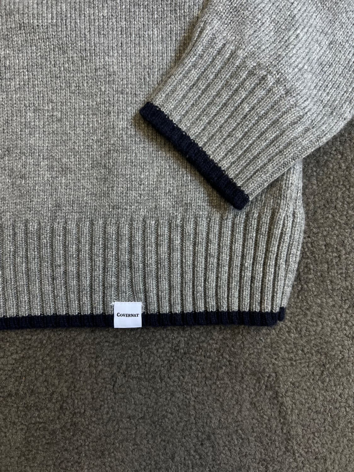 커버낫 C 로고 크루넥 니트 M 상품이미지3