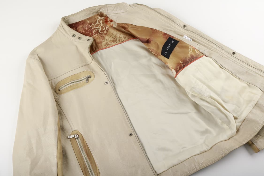 [L] 인터메조 염소가죽 바이커 자켓 상품이미지4