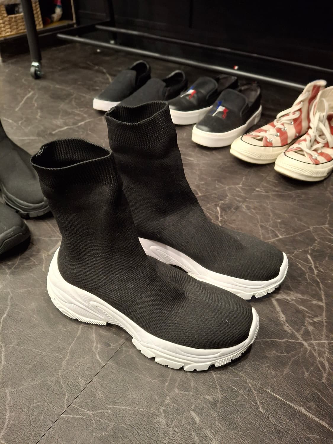 (마지막특가) 아키클래식 삭스부츠 블랙/화이트 240 상품이미지7