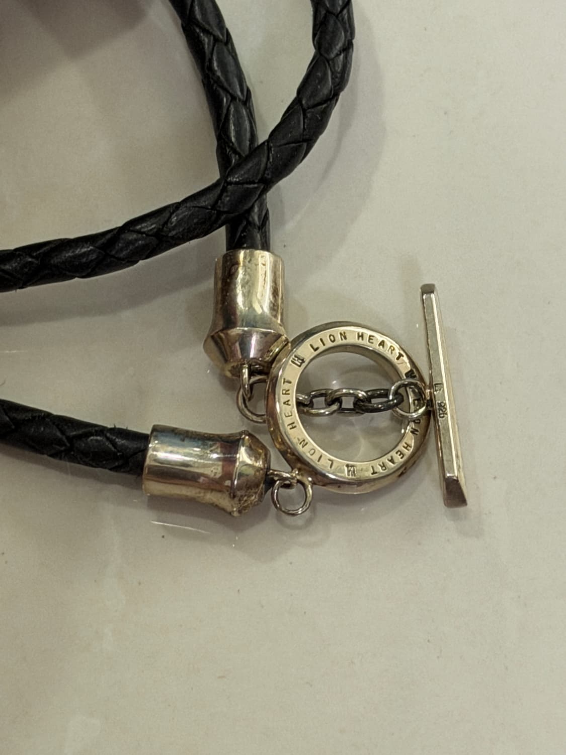 라이온하트 실버 925 가죽 팔찌  상품이미지2