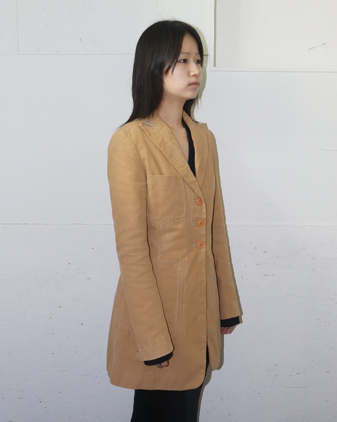 코르포 노베 by 마우로 탈리아니 90s 로우 스티치 테일러드 코트 상품이미지2