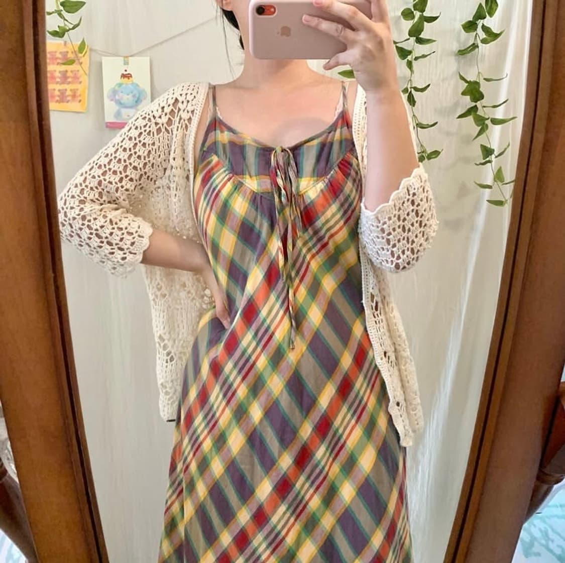 GAP 체크 끈원피스 상품이미지2