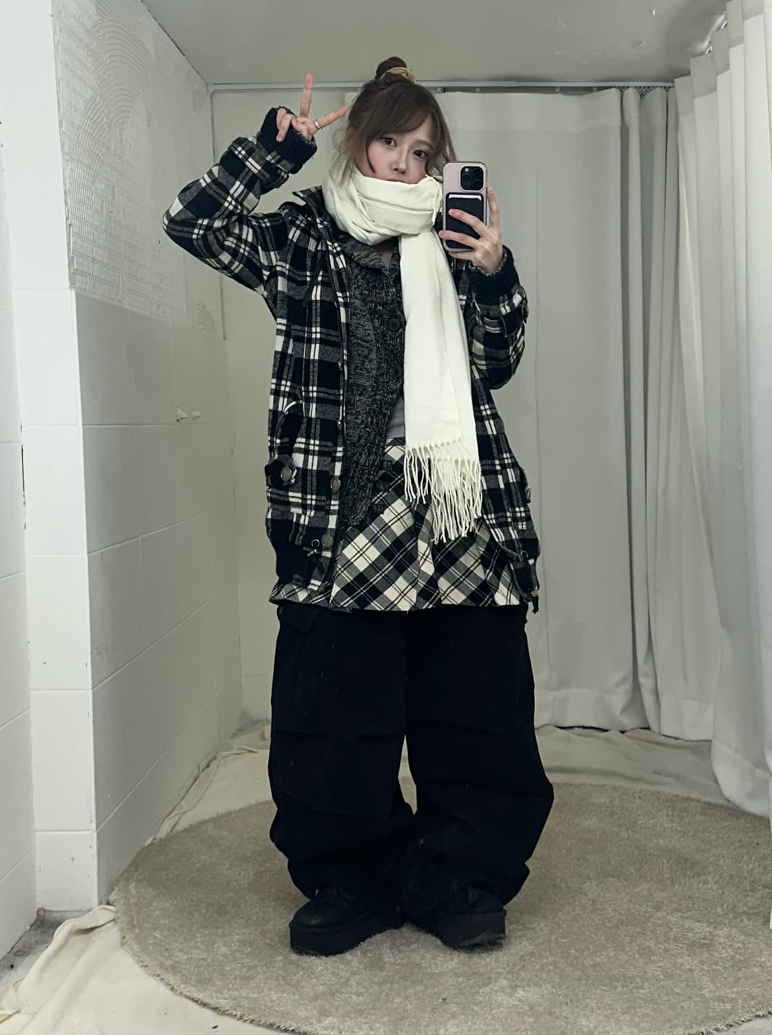 무채색 데일리 니혼진 펑크 러힙 코디세트 상품이미지1