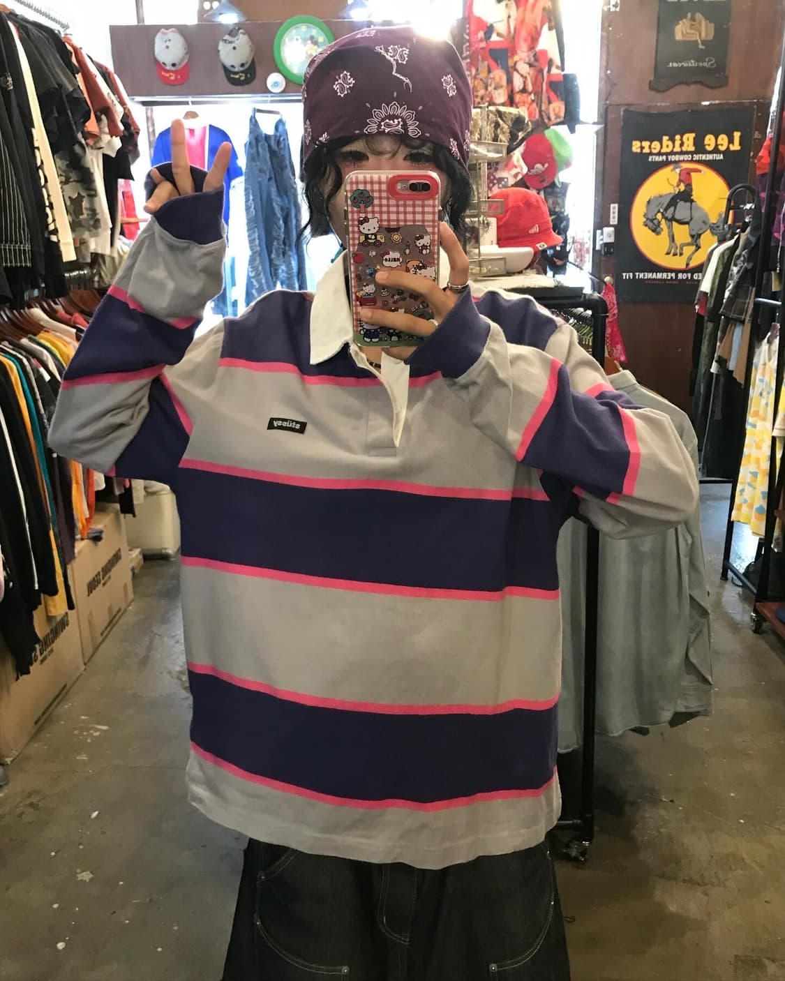 Stussy Stripe Pattern Rugby T-shirt  상품이미지5