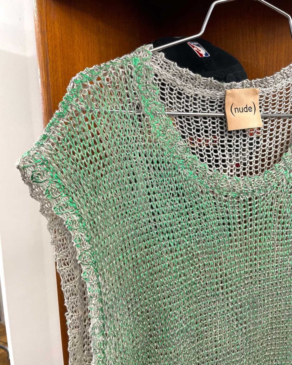 [40] (nude) 시스루 니트 베스트 상품이미지3