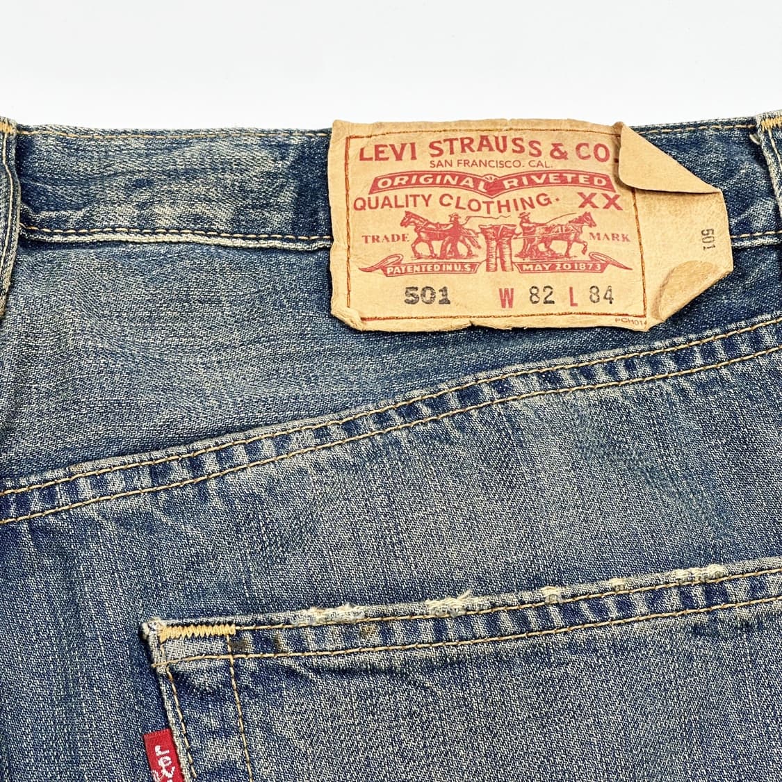 리바이스 501 오리지널 워싱 데님 팬츠 (32인치) 상품이미지7
