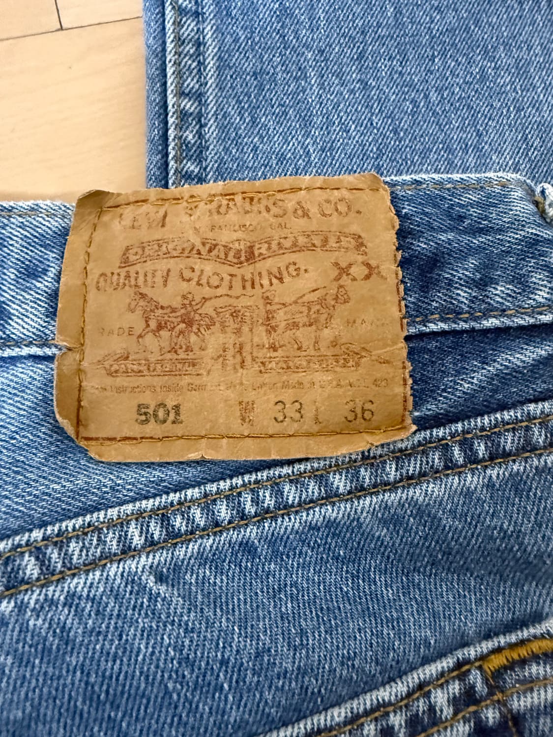 90s 미국 리바이스 501 실사이즈 32 상품이미지2