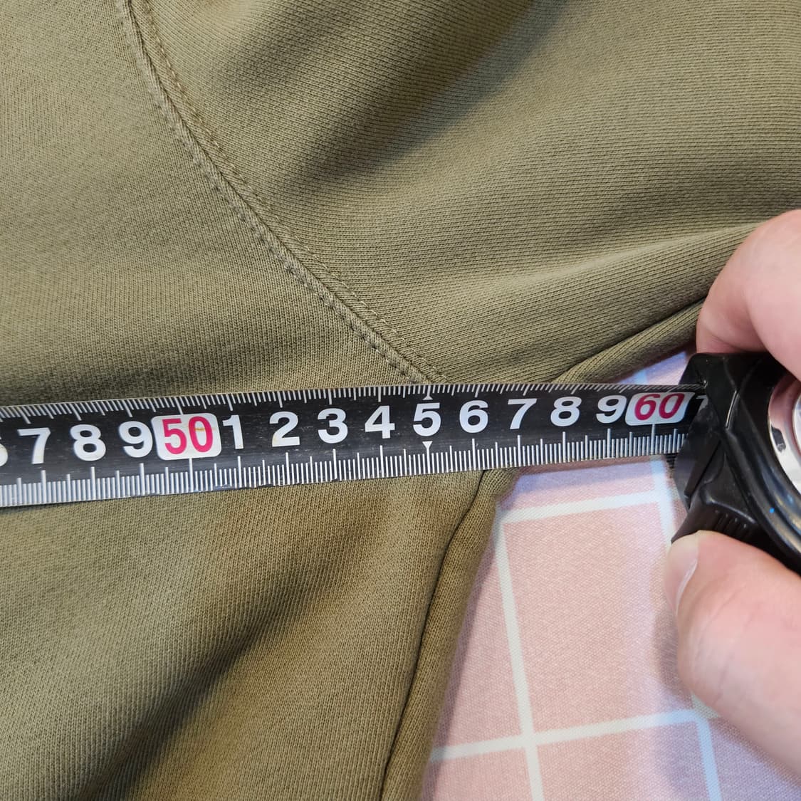 메종키츠네 폭스 패치 맨투맨 L 올리브 상품이미지9