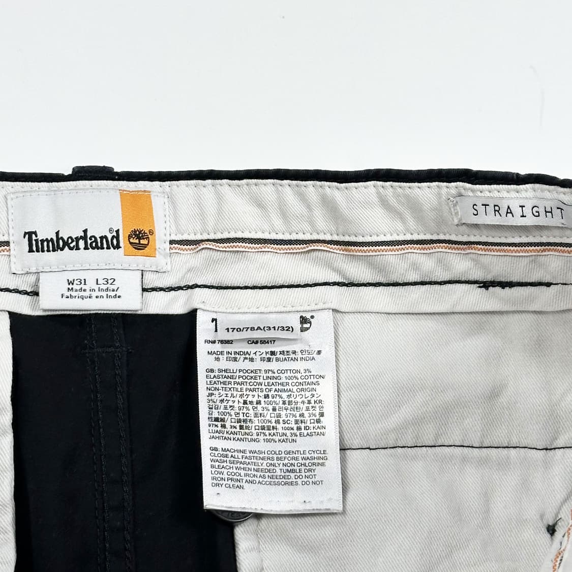 31 팀버랜드 워크웨어 스트레이트 카고팬츠 블랙 상품이미지5