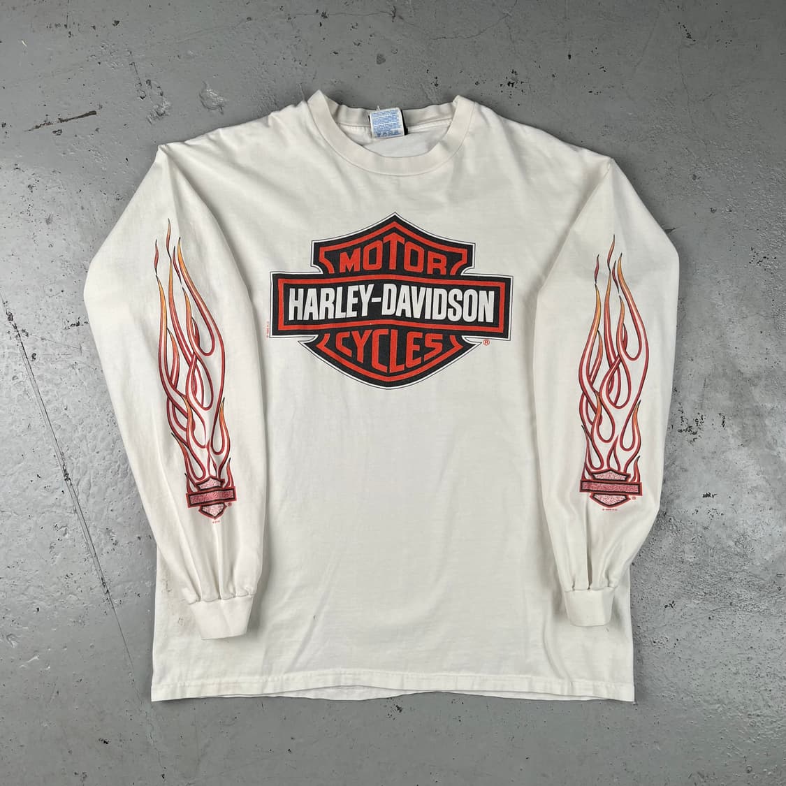 빈티지 할리데이비슨 쉴드 로고 플레임 롱슬리브 상품이미지2