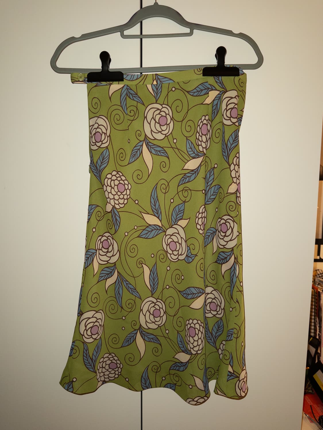 빈티지 플라워패턴 미디스커트 상품이미지1