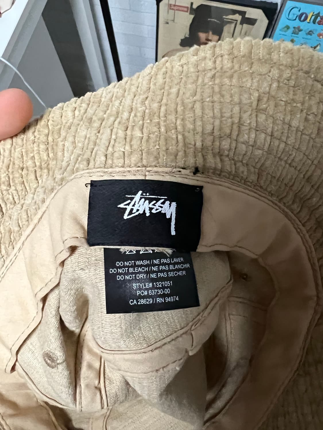 스투시 코듀로이 버킷햇 베이지 팝니다 상품이미지2