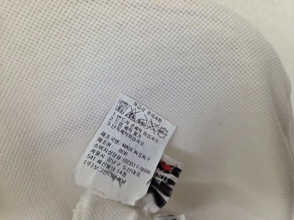 BOB 화이트 자수 포인트 폴로티 2XL 상품이미지8