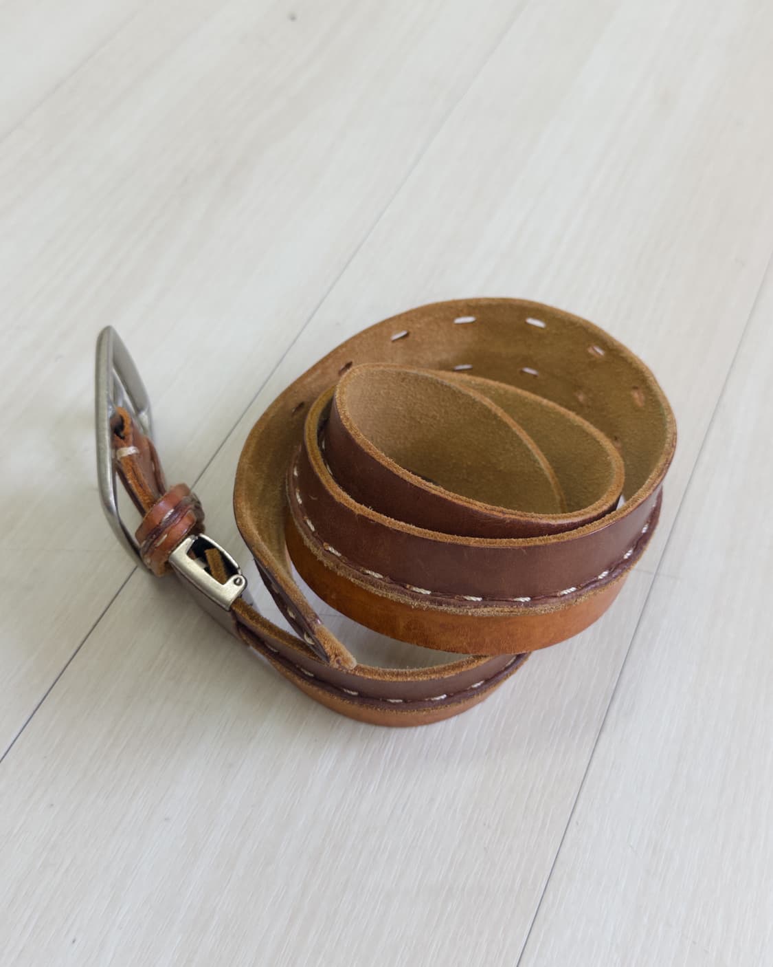 [vtg] two hole leather belt 상품이미지3