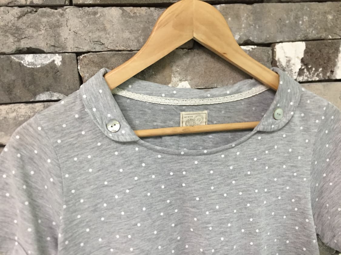 vintage dot button short T 상품이미지5