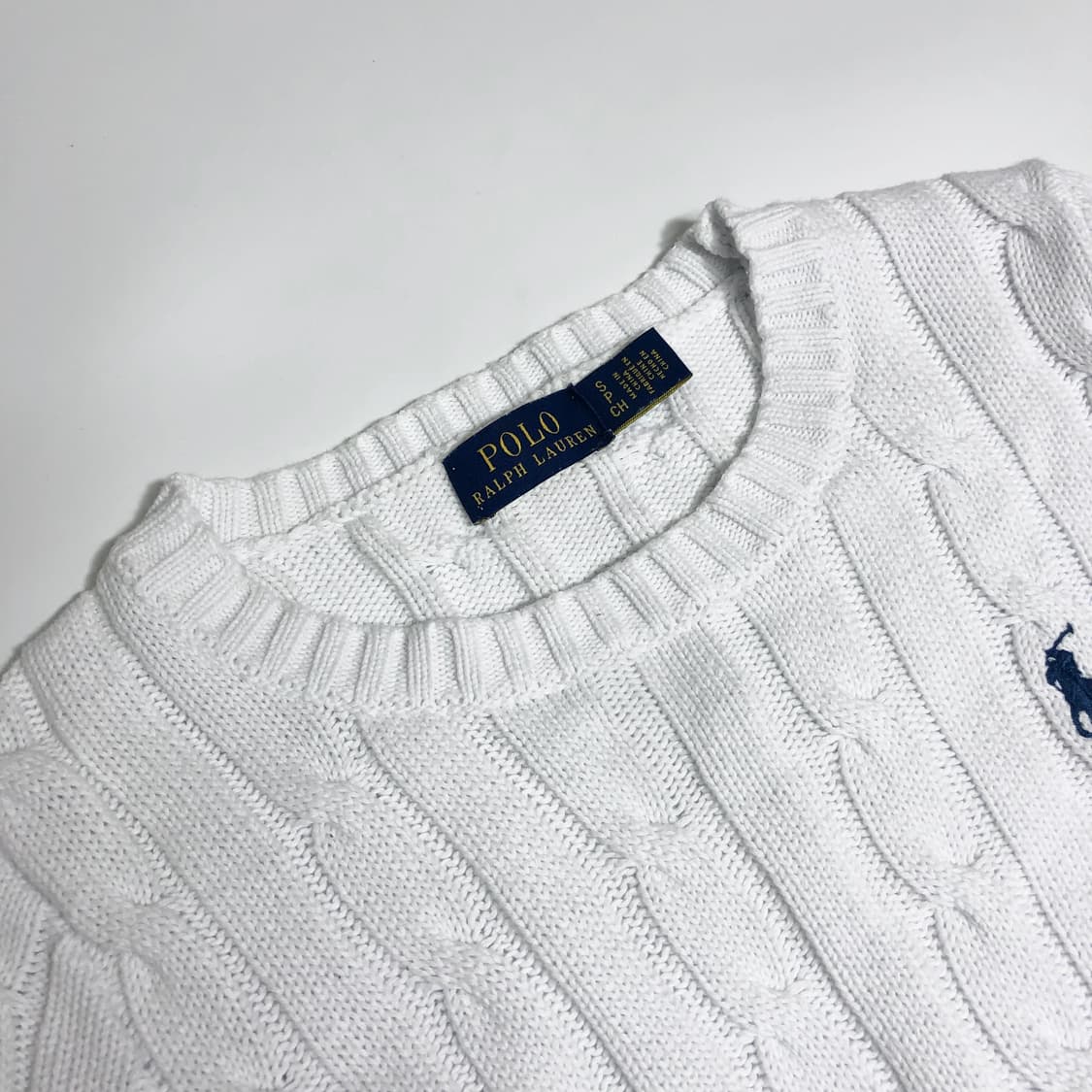폴로 랄프로렌 케이블 니트 반팔 s 상품이미지3