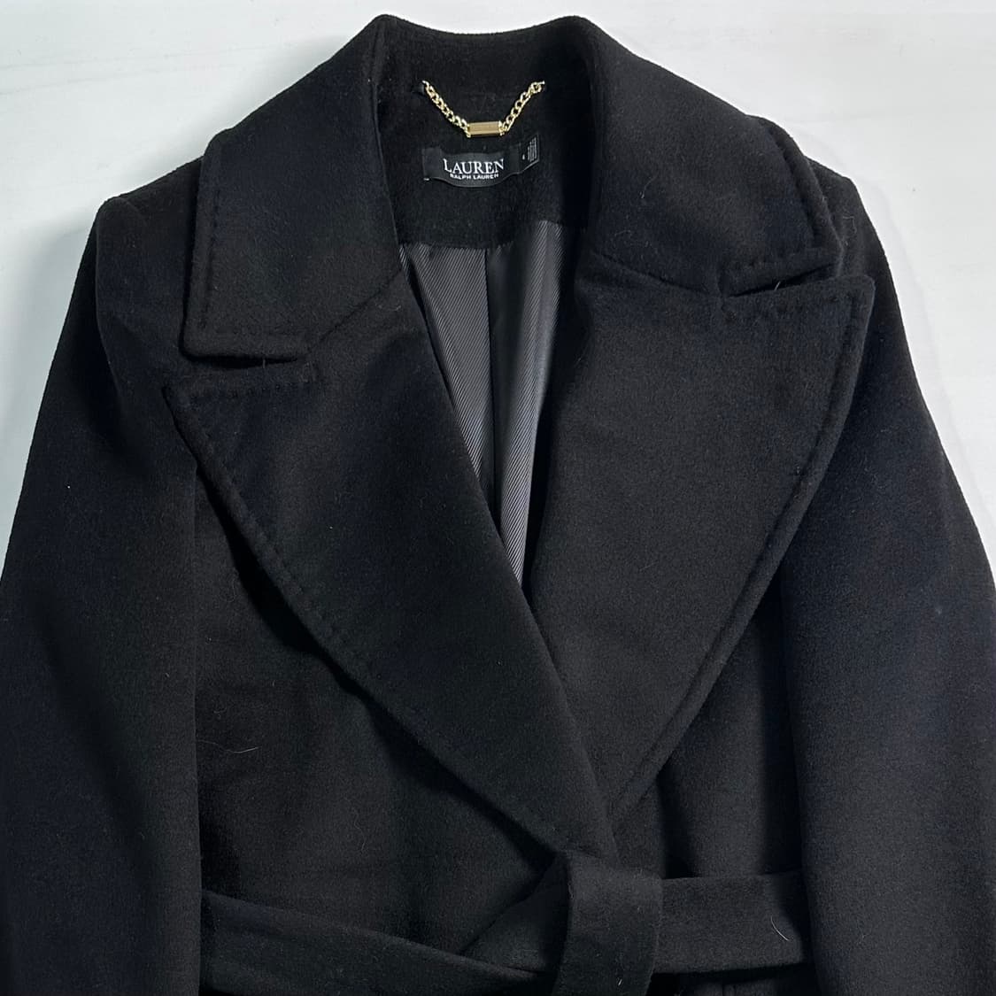 로렌 랄프로렌 블랙 울 코트  상품이미지2