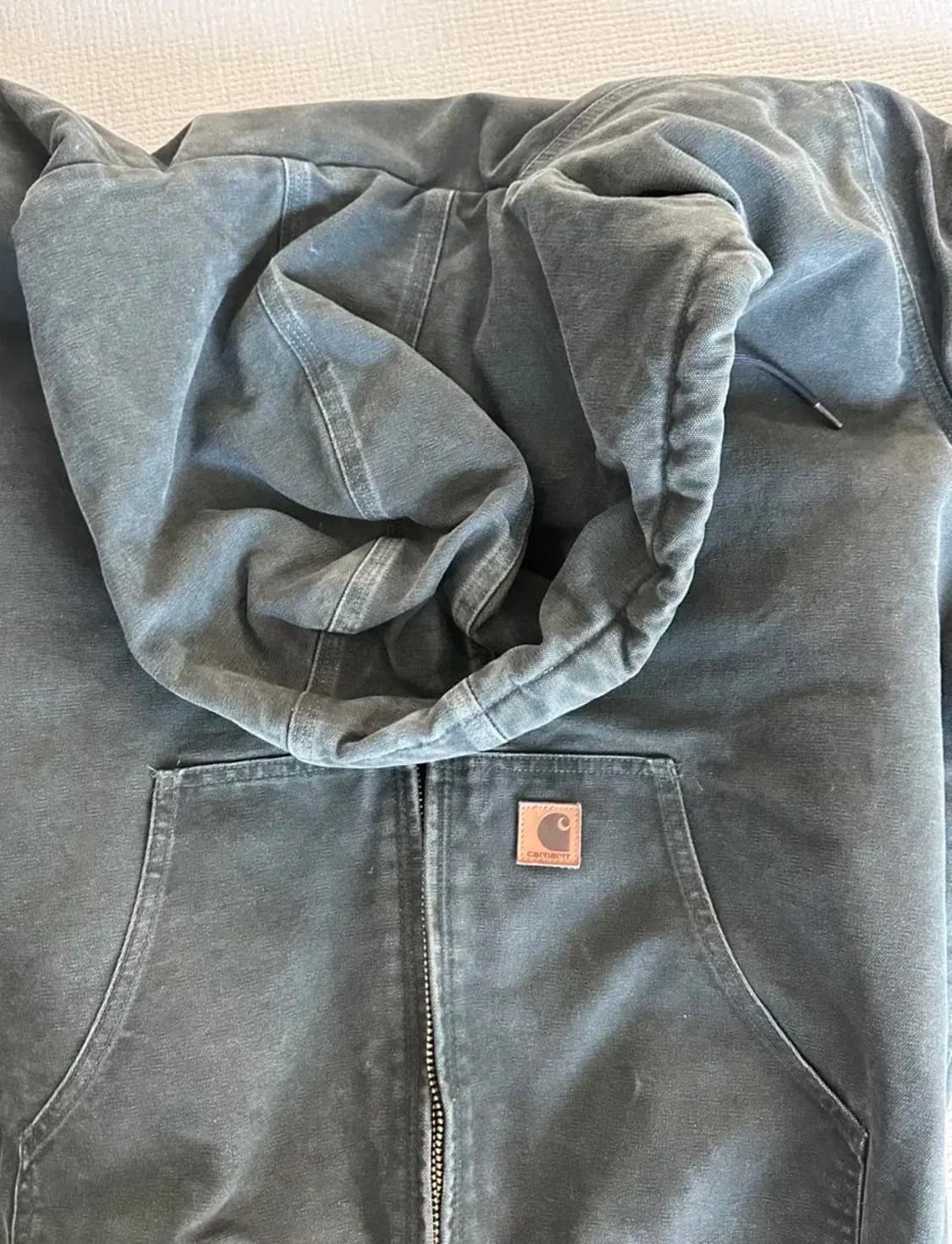 칼하트 덕 액티브 자켓 j130 mos green XL(tall) 상품이미지5