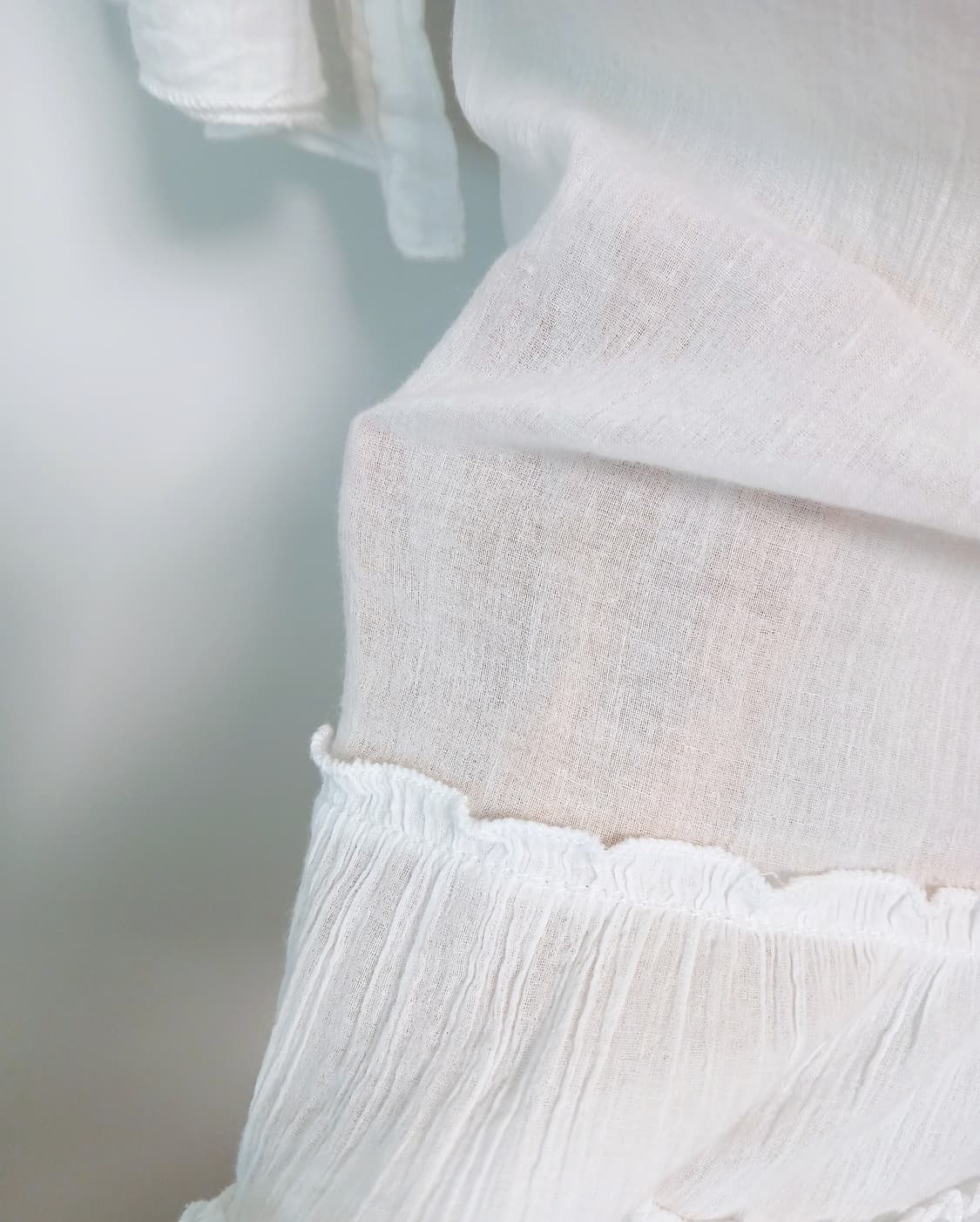 수입빈티지 아사면 프릴 블라우스 상품이미지9