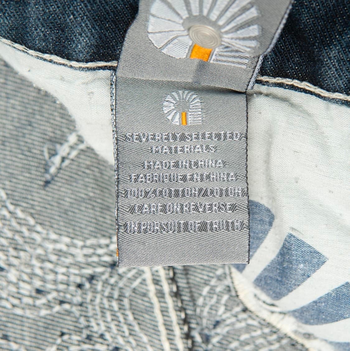 아카데믹스 데님 빈티지 워시드 자수 올드스쿨 연청 데님 팬츠 2000s 상품이미지6