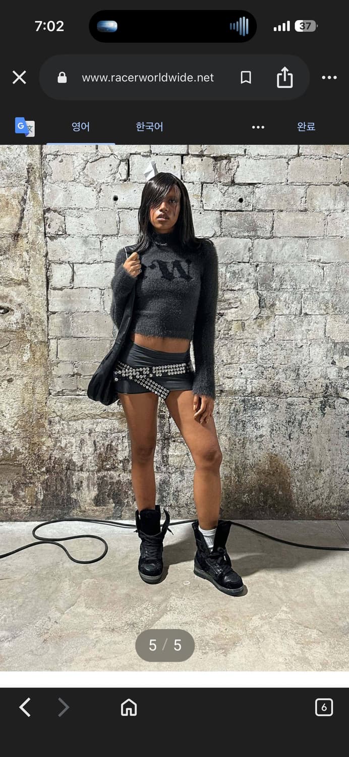 레이서월드와이드 스터드 벨트 상품이미지2