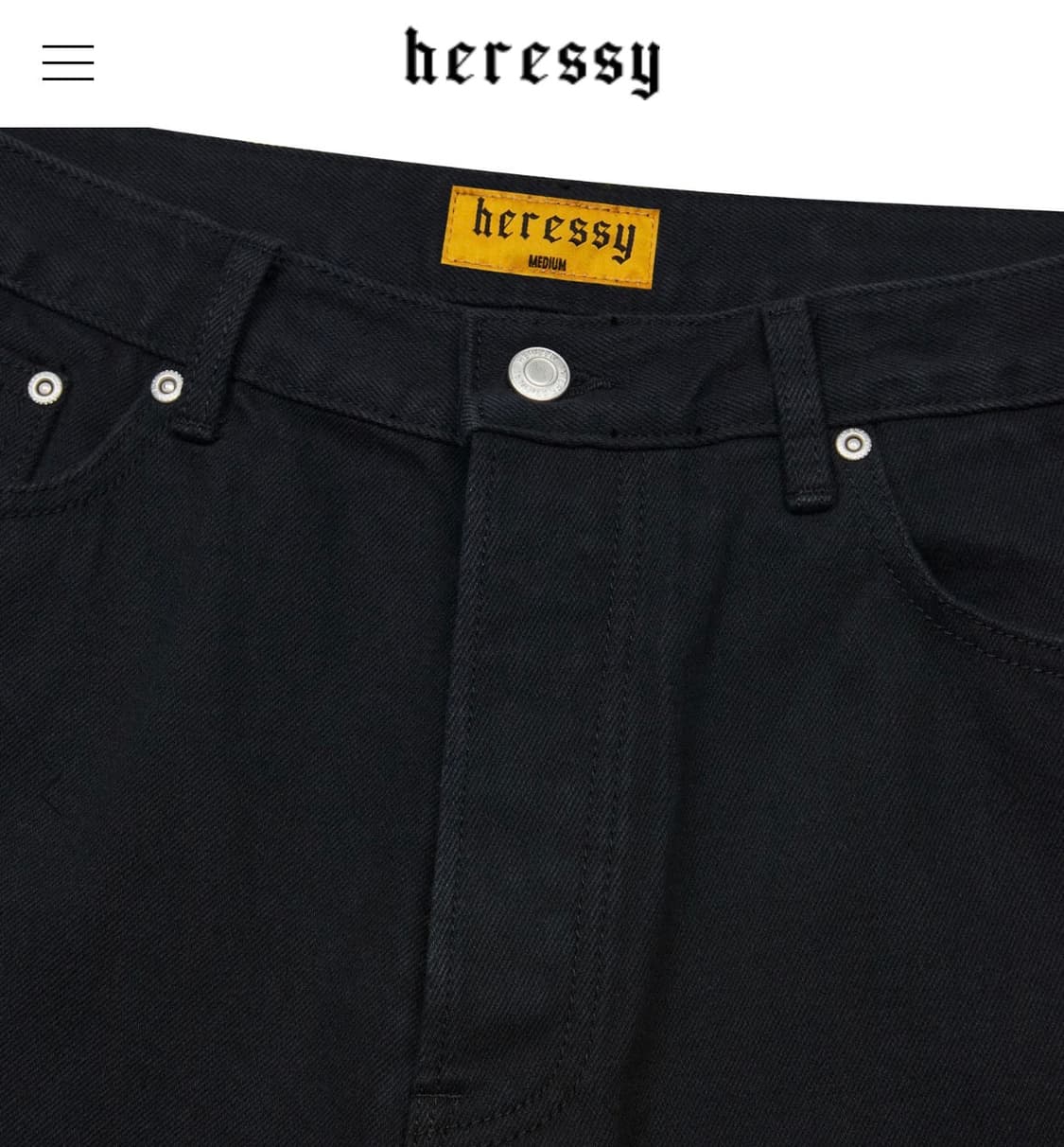 HERESSY DENIM PANTS BLACK 상품이미지3