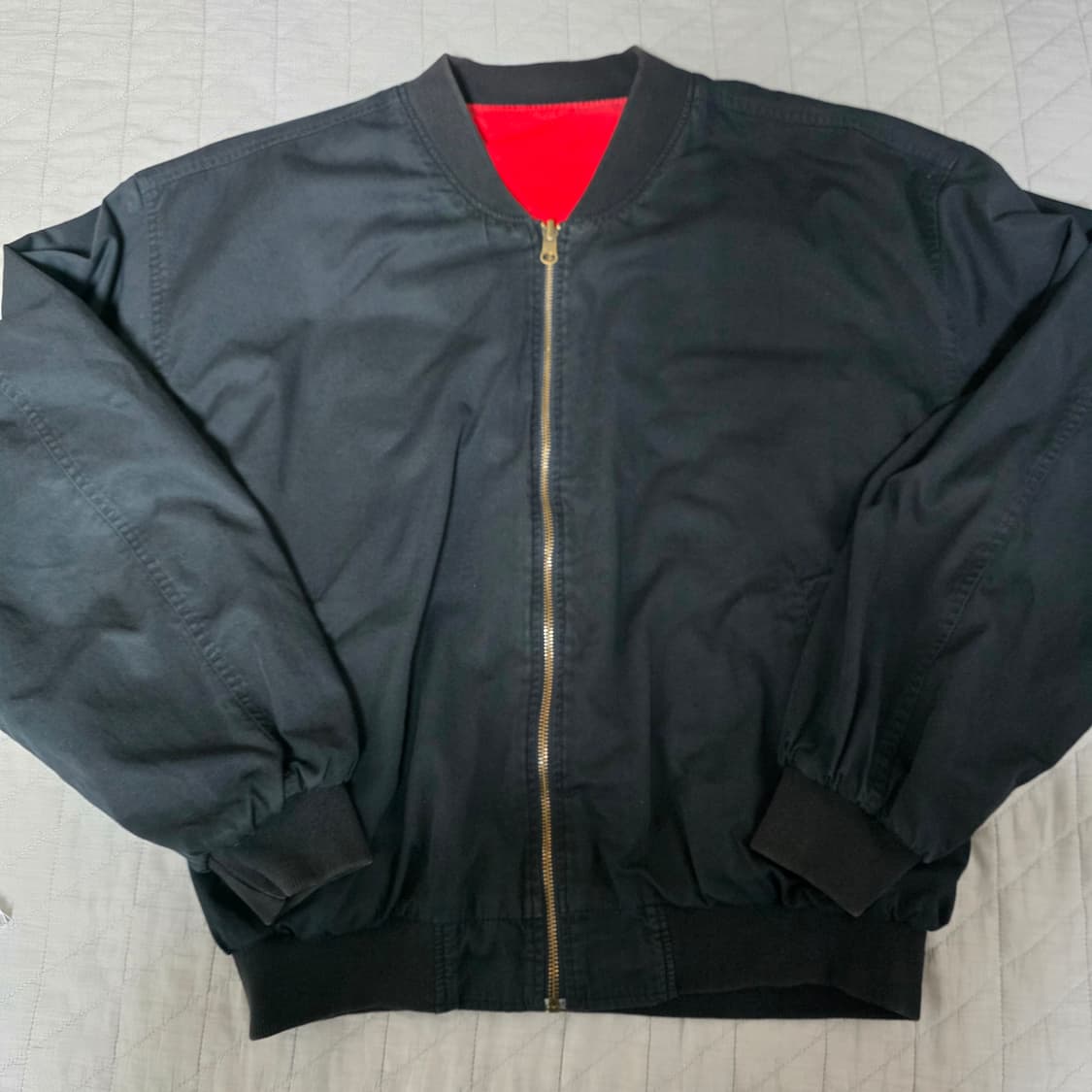 [XL] 90s 빈티지 말보로 리버시블 봄버 자켓 블랙/레드 시보리 상품이미지3