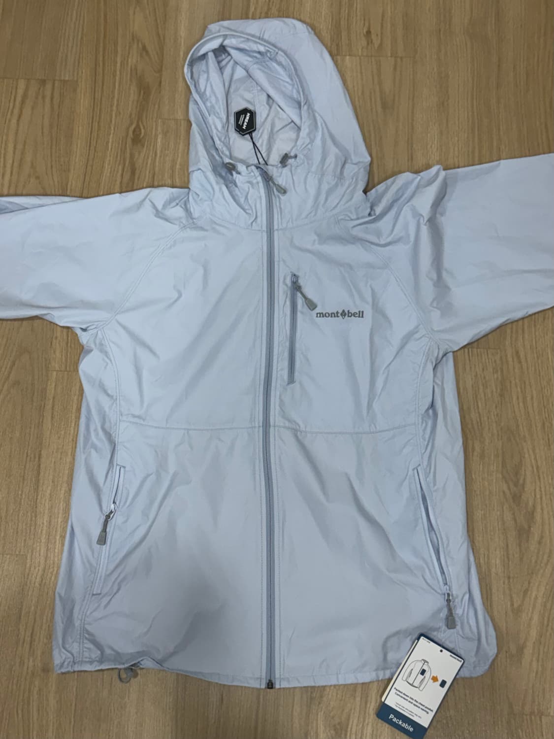 (W) 몽벨 윈드 블라스트 후드 자켓 라이트 블루 상품이미지1