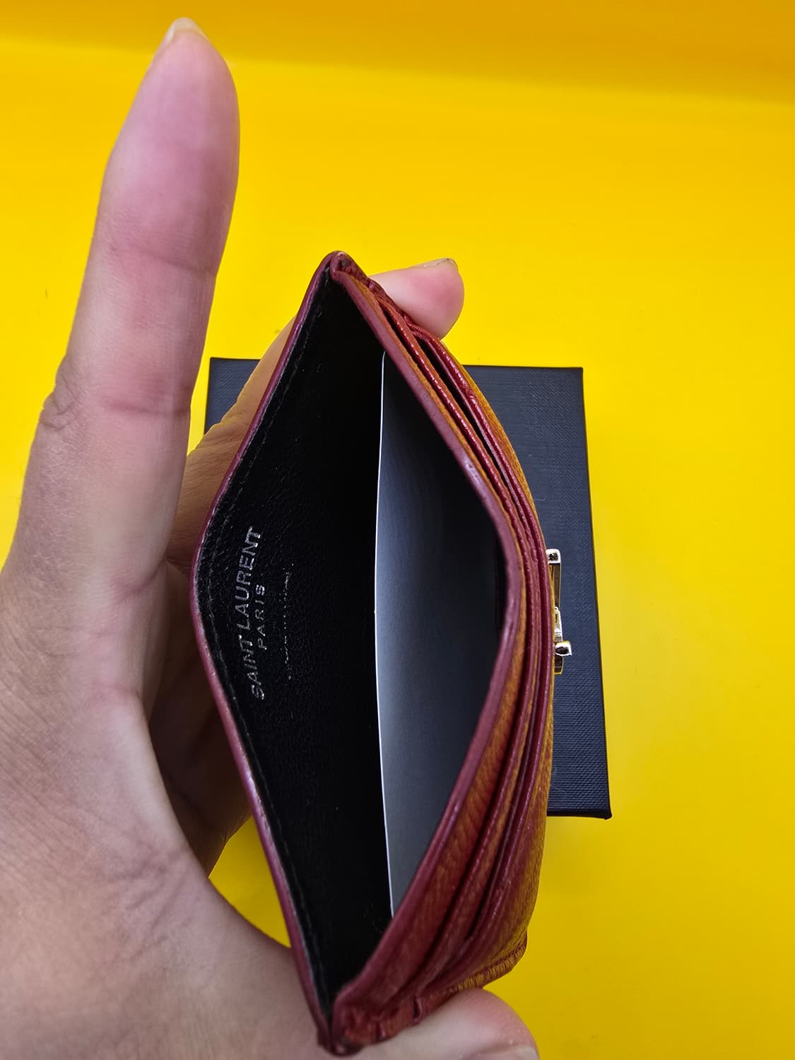 생로랑 YSL 카드지갑 (레드/은장, 풀구성) 상품이미지8