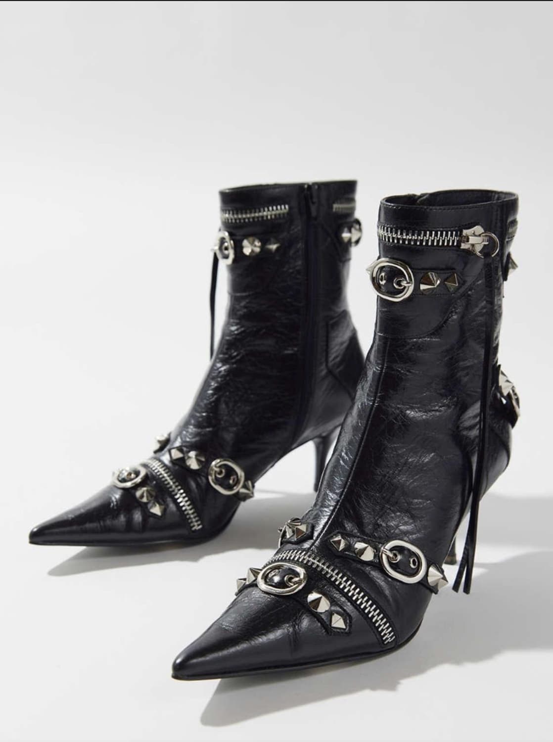 Jeffrey Campbell 새상품 블랙 스터드 모터사이클 부츠 상품이미지2