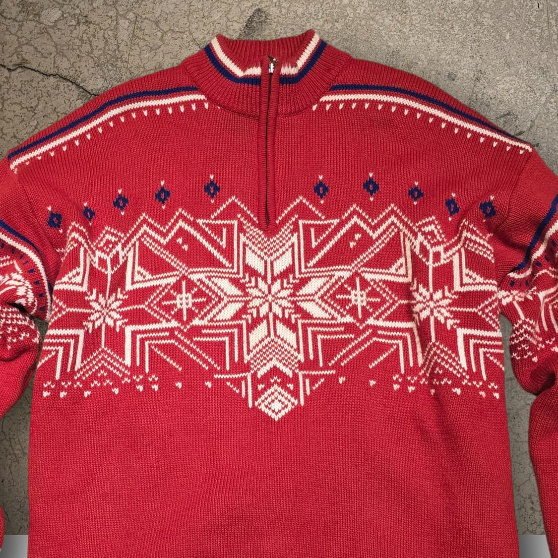 90s Vittorio Rossi 하프집업 노르딕 스웨터 상품이미지2