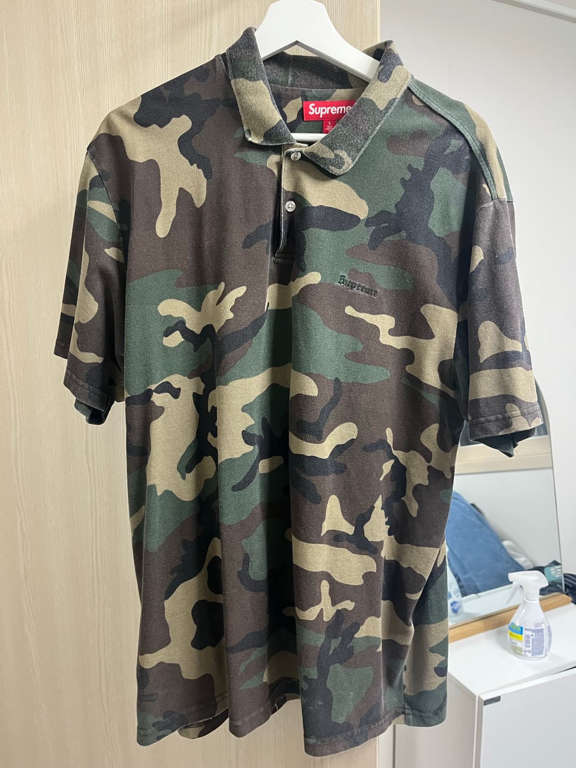 슈프림 워시드 카모 폴로 우드랜드 카모 - 25SS 상품이미지1