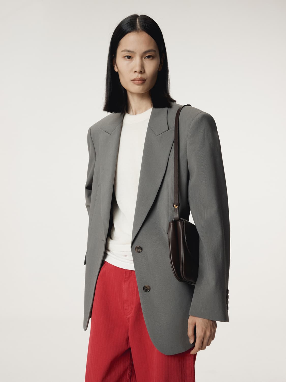 렉토 RECTO 테일러드 수트 자켓 그레이 상품이미지2