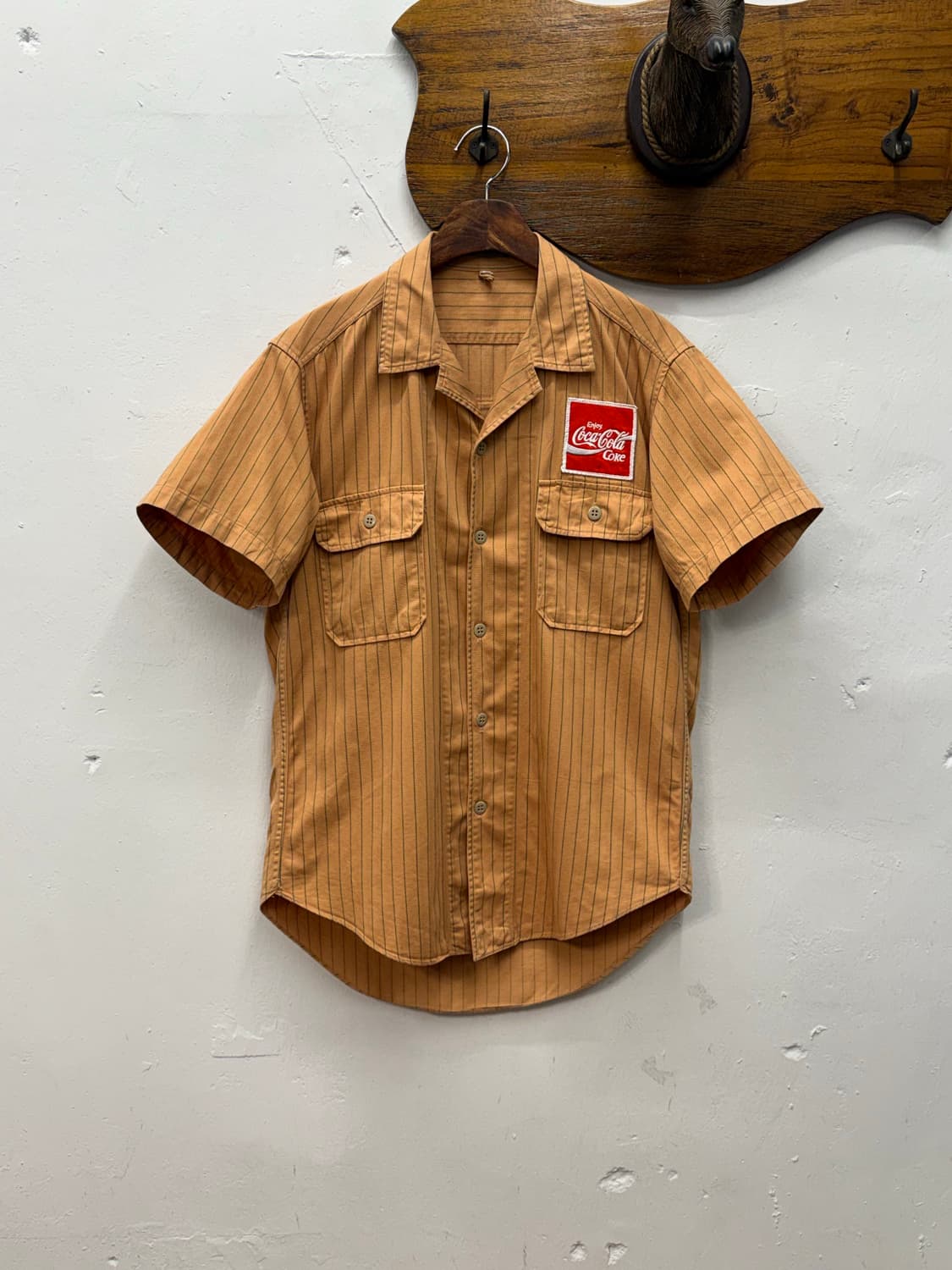 90s Coca-Cola Uniform Short Sleeve Shirt 상품이미지2