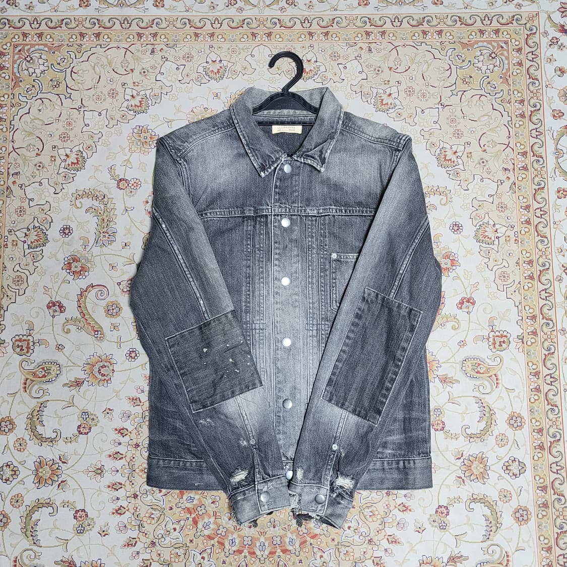 올세인츠 남성 데미지 데님 자켓 m 상품이미지1