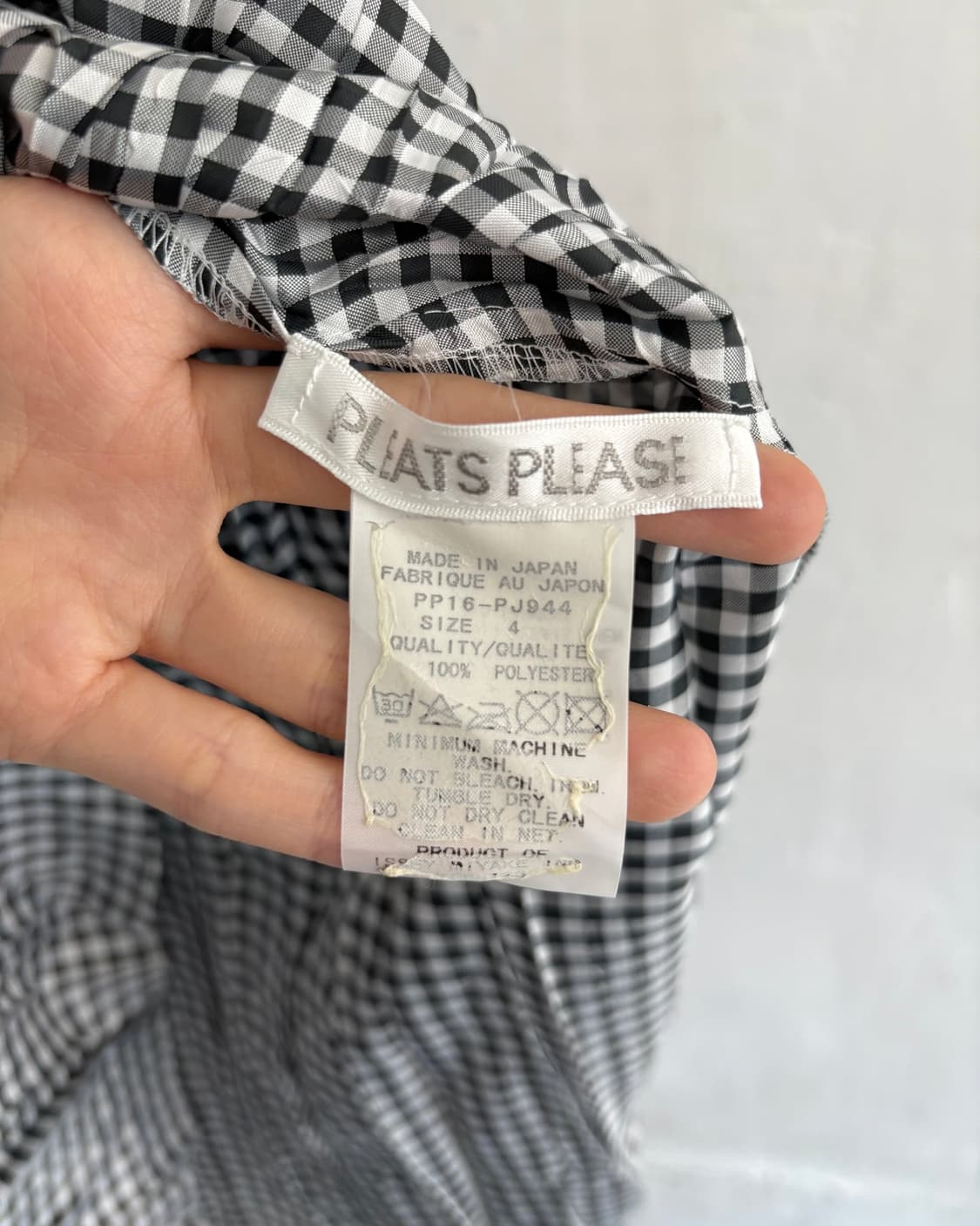 PLEATS PLEASE 플리츠플리즈 체크 링클 셔츠 원피스 상품이미지8