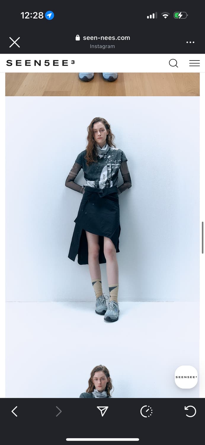 Seen TWISTED NYLON SNAP SHIRTS - SKIRT  상품이미지3