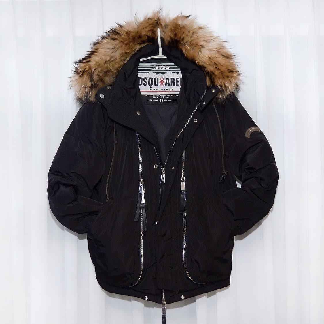 디스퀘어드 몬스터퍼 구스다운 와이드 지퍼 패딩 봄버 (48 / 100+) 상품이미지1